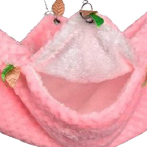 Pequeños Animales Cálida Jaula Colgante Cueva Hamaca Rosa