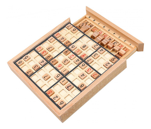 Juego De Mesa De Madera Sudoku Con Manual En Inglés, Negro