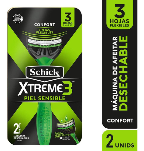 Maquina Afeitar Schick Xtreme 3 Sensible X 2und