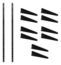 Comprar  Mensula Para Riel 37cm X 5 Pares Riel 1mts Reforzado Negro