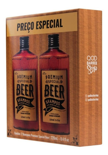 Imagem 3 de 3 de Kit Shampoo Beer | 2 Unidades Premium Special Beer | Qbs
