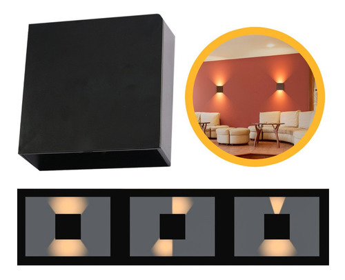 20x Arandela Led 8w Externa Facho Duplo Ajustavel L1280