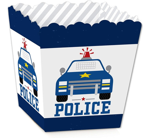 Calling All Units Police Party Mini Cajas De Regalos Co...