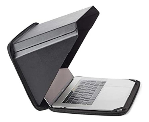 Funda De Cuero C/ Sombra Y Privacidad Para Macbook 15 Negro