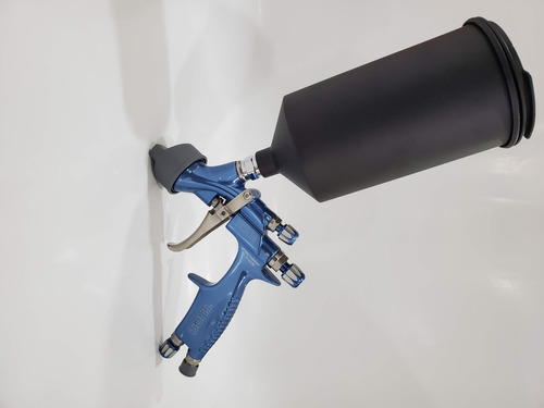 Pistola Para Pintura Color Azul Con Vaso Negro 1000ml  