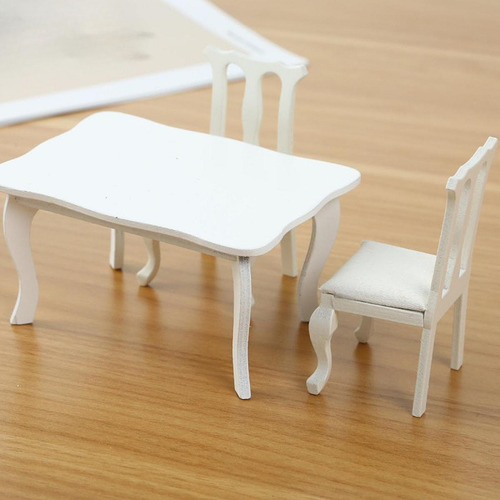 1:12 Juego De Mesa Y Silla De Casa De Muñecas, Manualidades