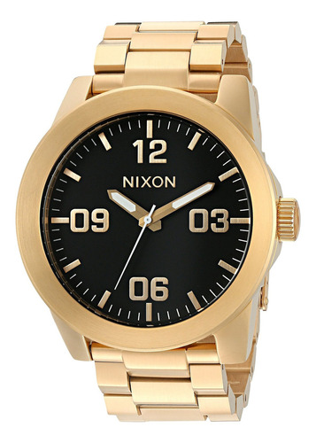 Reloj Hombre Nixon A346-510-00 Cuarzo Pulso Dorado En Acero