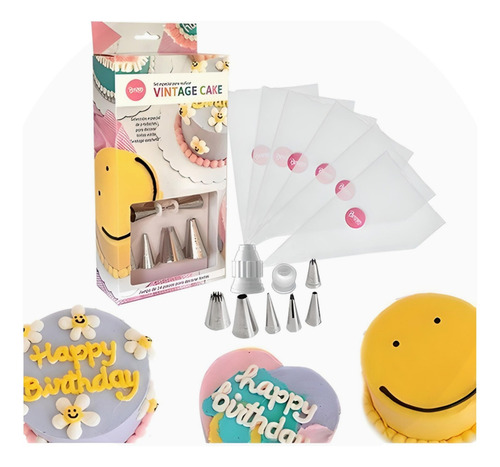 Set De Mangas Con Picos Especial Vintage Cake Parpen