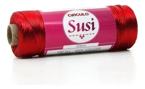 Linha Susi Círculo 100% Viscose 200m Cor 3611 - RUBI