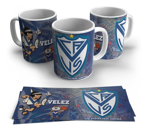 Taza Plástica Sublimada Infantil Fútbol Vélez