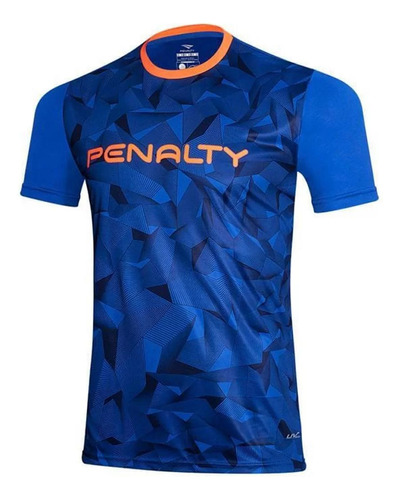 Camiseta Penalty Geometric X Masculina -  Royal E Laranja