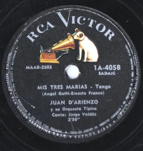 comprar Disco Orig. Pasta 78 Rpm Juan D' Arienzo Y Su Orquesta Típ.