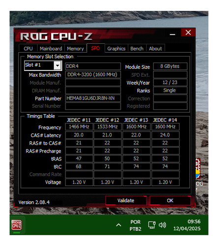 Memória Ram Ddr4 Hana 8gb 3200mhz Verde Desktop (Usado)