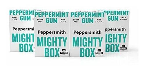 Chicle - 4 X Peppersmith English Peppermint Xilitol Gum 50g 