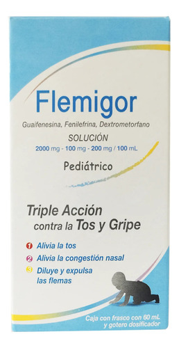 Flemigor Pediátrico Solución Contra Tos Y Gripe Frasco 60ml
