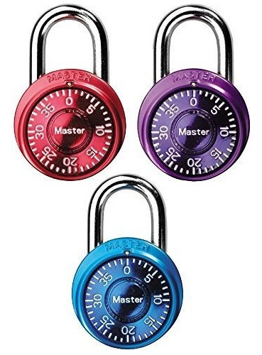 Candado Para Maleta Master Lock 1533tri Locker Lock Mini Can