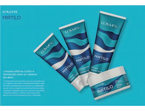 Shampoo Lowell Mirtilo De 240g