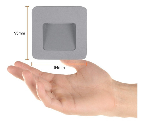 Imagen 5 de 7 de Lámpara Exterior Led Para Empotrar Gris, 2w, Luz Cálida