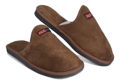 Pantufla Invierno Hombre Corderito Abrigada Ale 46