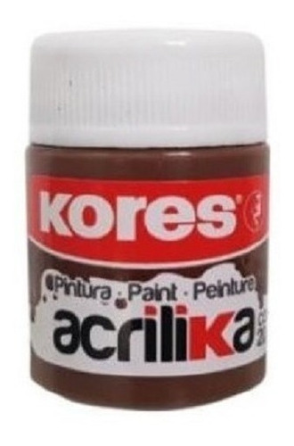 12pzas Pintura Kores 727183 Acrílica 20ml Color Café /v