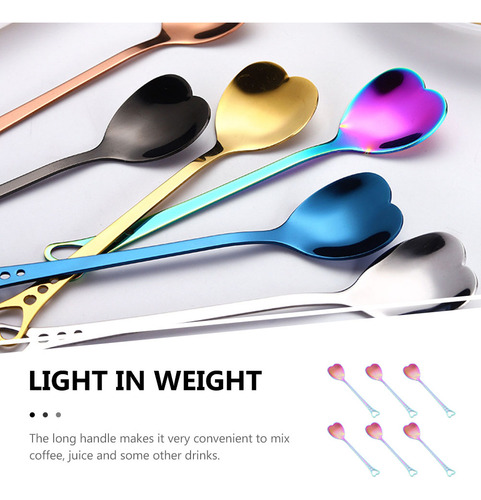 Cucharas De Postre Creativas De Acero Inoxidable Con Forma D
