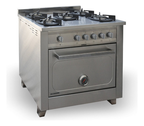 Cocina Llanos Chef 90cm 5 Hornallas Acero Inoxidable