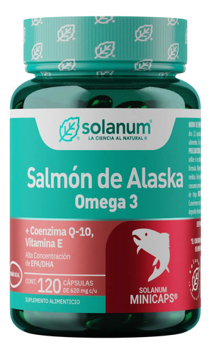 Solanum Omega 3 Salmón De Alaska+vit.e &coq-10 120mincap Sfn Sabor Sin sabor