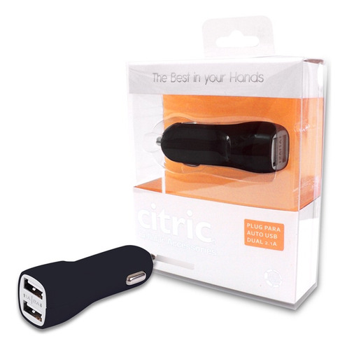 Cargador Para Auto Plug In 2 Usb 2100 Mah Con Cable V8