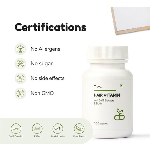 Cápsulas Vitaminas Para Cabello Con Biotina Bloqueador Dht