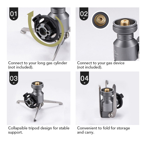 TriPod - Adaptador Plegable Para Estufa De Gas De Butano