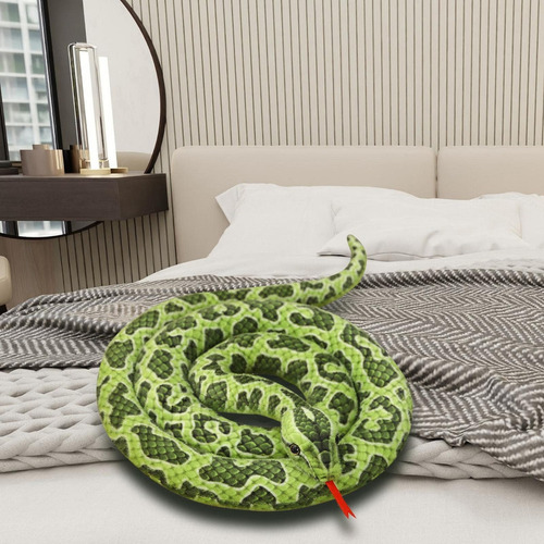 Brinquedo Cobra De Brinquedo Animal De Pelúcia Verde 200cm
