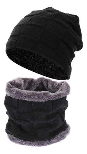 Conjunto De Gorros De Punto Para Hombre, Bufanda Y Guantes P