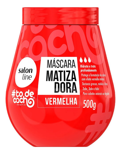 Máscara De Hidratação Matizadora Vermelha Salon Line 500g To De Cacho