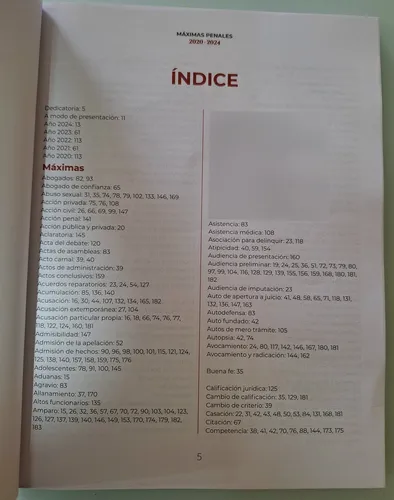 Máximas Penales 2020-2024