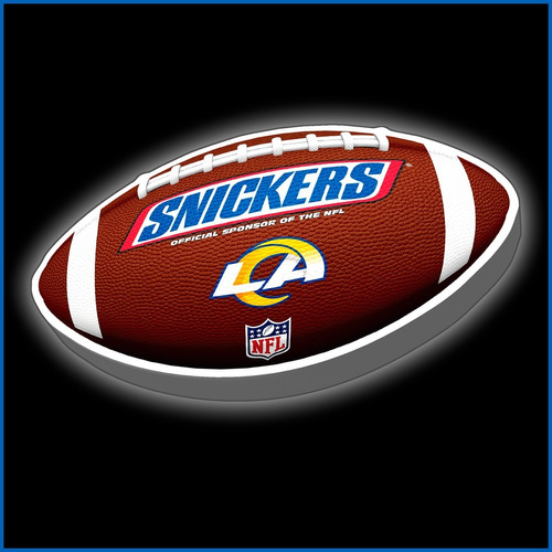 Anuncio Luminoso Caja De Luz Snickers Nfl La Rams - 50cm