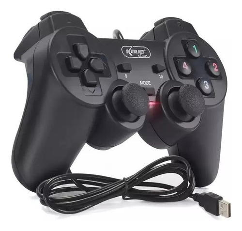 Controle Joystick Usb Com Fio Para Pc E Notebook Knup