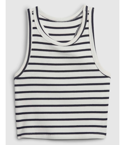 Gap Blusa Project Cropped Stripe Rib Tank Top Rayas Tirantes