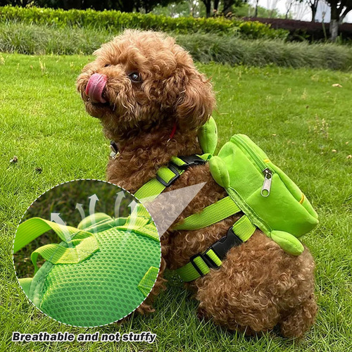 Mochila Para Perros Arnés Forma Tortuga Transpirable
