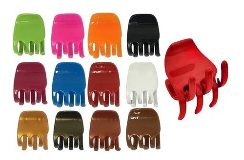 48 Unidades Piranha Prendedor Média Cabelo Colorida