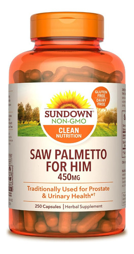 Saw Palmetto Whole Herb 450 Mg X 250 Softgels - Sundown Sabor No Aplica