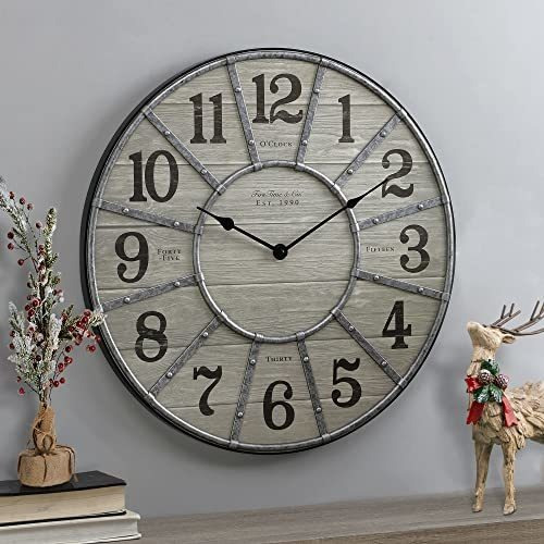 Primerizo Amp; Cooper Reloj De Pared, Gris / Lnmle