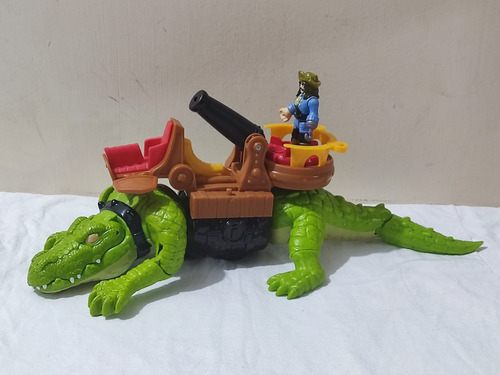 Imaginext Cocodrilo Y Pirata Garfio De Fisher Price, Detalle