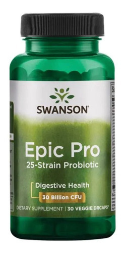 Suplemento en cápsulas vegetales Swanson Premium  PROBIOTIC 30 BILLION CFU25 CEPAS probióticos sabor original  30 un