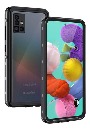 Funda Para Samsung Galaxy A51 ( Transparente-negro )