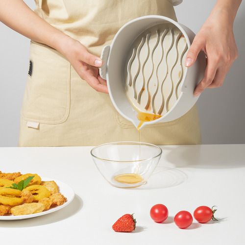 Freidora Con Mango De Silicona Plegable Y Fácil De Limpiar