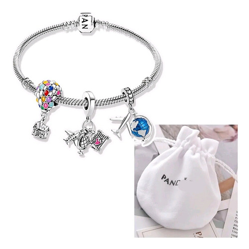 Pulsera Brazalete Pandóra Moments Viajes 19cm + Bolsa