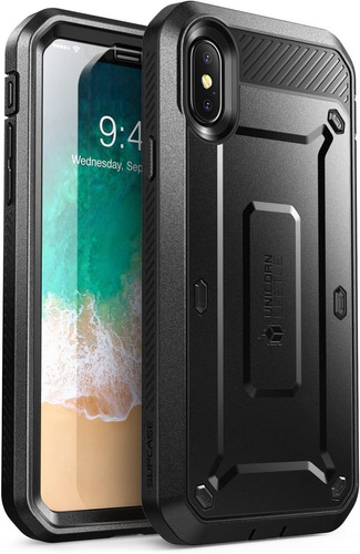 Funda Supcase Unicorn Beetle Pro Series Para iPhone X (negra