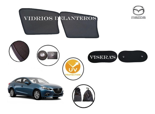 Parasol Cortinas Mazda 3 Sedan Modelo 2014-2018 Kit 2 (uu06)