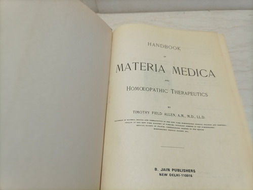 Manual De Materia Médica And Homeopáticos. Homeopatía (Usado)
