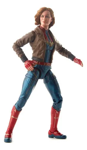 Figura De Acción Capitana Marvel Con Goose Marvel Legends